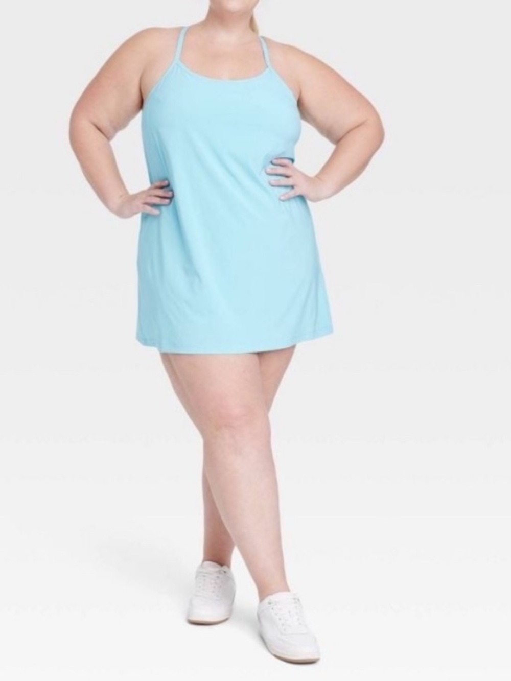 2 for $25 All in Motion Tennis Exercises Dress Light Blue built in shorts sz 4X